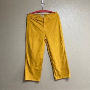 J Crew Wide-leg Marigold Linen Pants